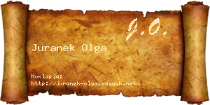 Juranek Olga névjegykártya